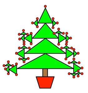 ChristmasTreeManyTrianglesDoodleSolution