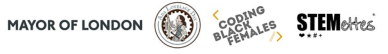 Sponsors include Mayor of London, Ada Lovelace Day, Coding Black Females and Stemettes