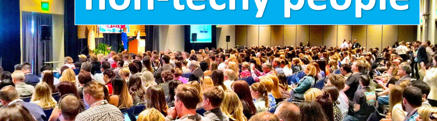 Techy Talks for non techy people - image of an audience