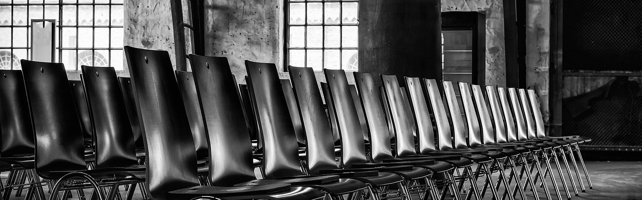 Rows of empty seats awaiting an audience.