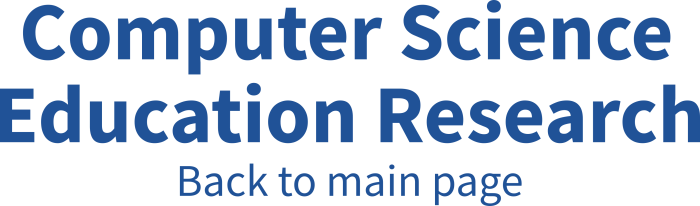 Click to return to the Computer Science Education Research main page