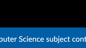 Banner at the top of the Department for Education's web page on the GCSE Computer Science subject content update. Text in white on a blue background for the page title and on a black background for the main banner which includes the site's navigation information but that's not shown here.