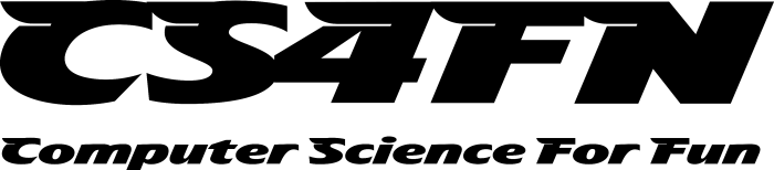 CS4FN logo - Computer Science For Fun, black text and transparent background